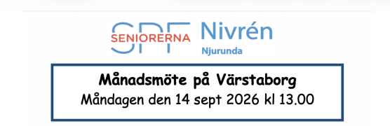Månadsmöte 14 september