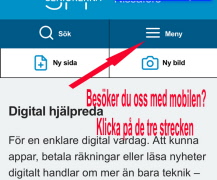 Meny för mobiltelefonen