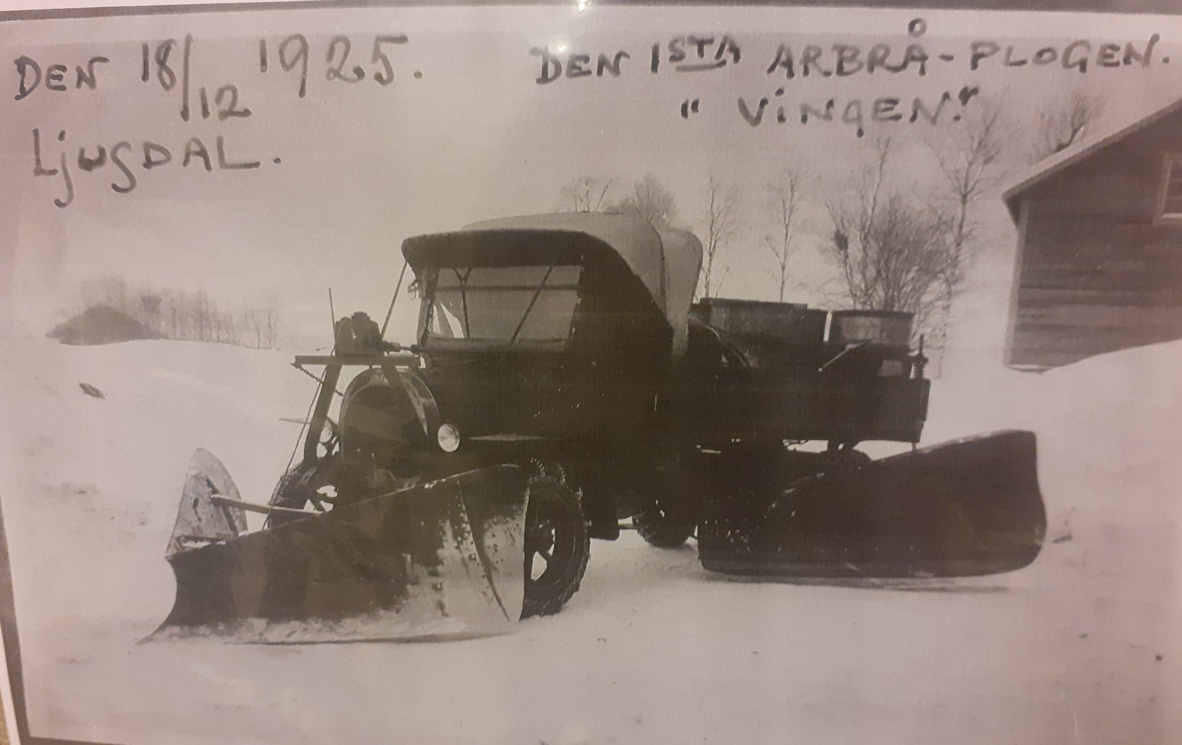 Första arbråplogen 1925