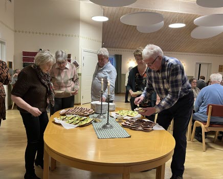 Servering kaffe o smörgås