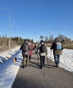 I bister kyla men i härligt solsken gick vi norrut denna gång!