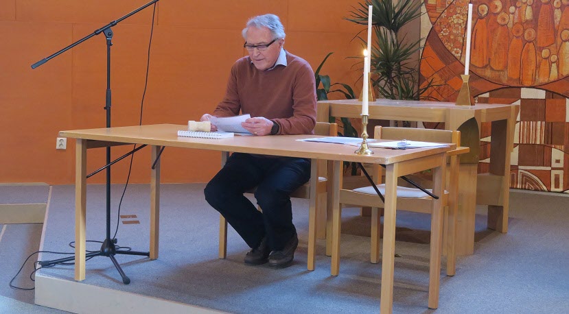 Avgåend ordföranden Hans Nilsson inleder årsmmötet