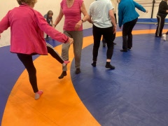 Åttonde och sista gången på kursen i fallträning