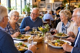 Lunch på stan med SPF-kompisar den 1 oktober