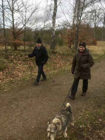 Idag hade vi lånat spårhund med förare frå SPF Oden i Röstånga.