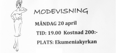Modevisning i Equmeniakyrkan måndag 20 april