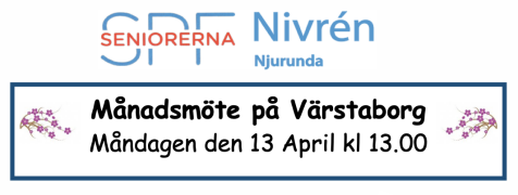 Månadsmöte 13 april