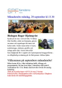 Månadsmöte måndagen den 28 september