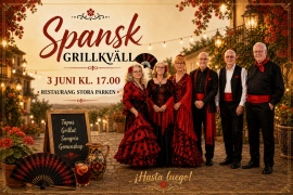Grillkväll med spanskt tema 3 juni 2026.