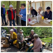 En solig grilleftermiddag 28 april vid "Örjabäcksprojektet".