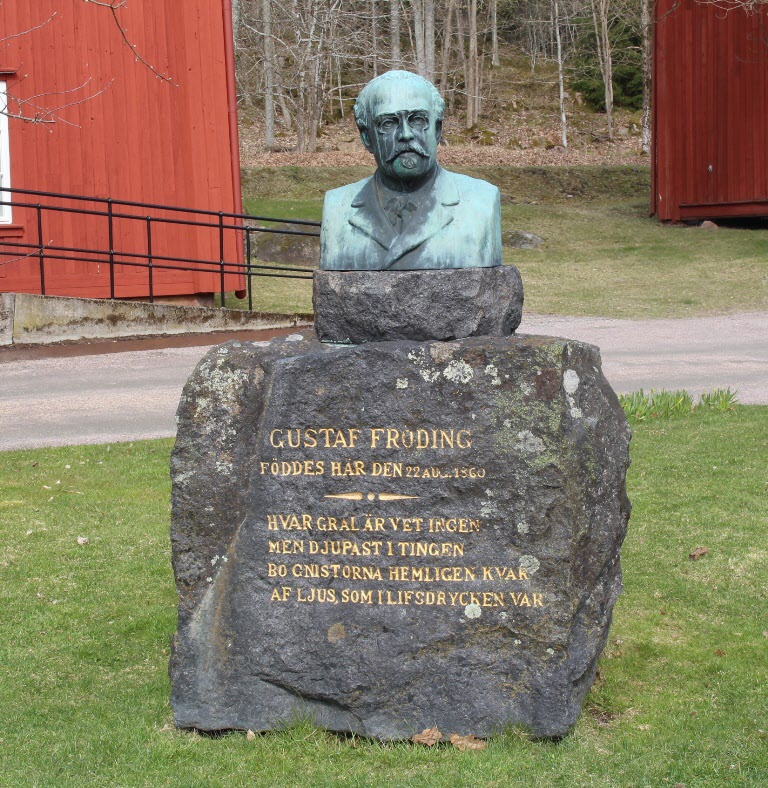 En skulptur över Gustaf Fröding