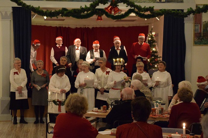 Grötfesten i december 2021, Kville Singers underhöll.