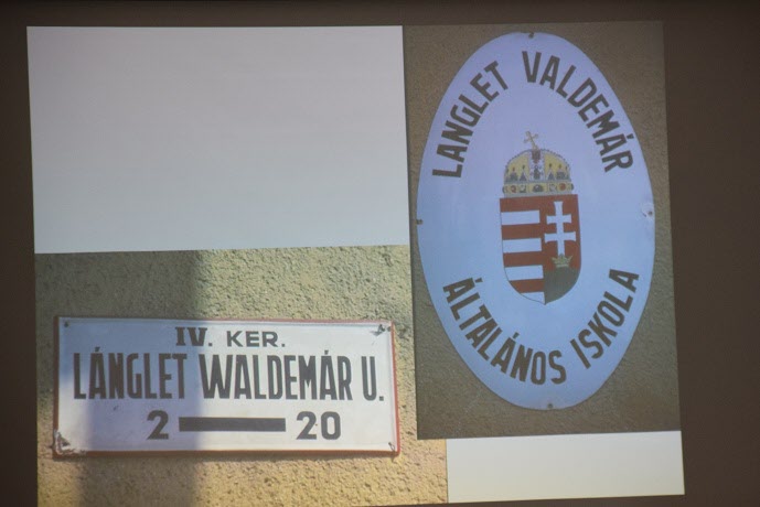 Valdemar Langlet har fått en gata uppkallad efter sig i Budapest