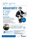 Glöm inte att anmäla dig till månadsmötet den 7 oktober!