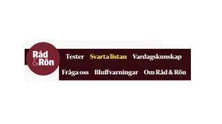 Information om aktuella bluffmetoder från Råd&Rön