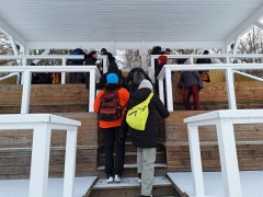 Kungliga läktaren fick duga  åt vinterklädda Frilufsare