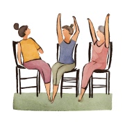 Sittgympa i Fyrunga bygdegård