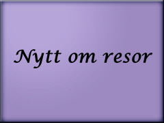 Nytt från  resor