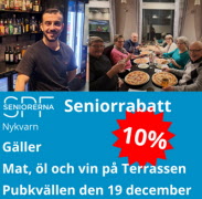 Seniorrabatt på Pubkvällen den 19 december