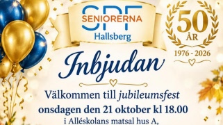 Inbjudan till vårt 50-års jubileum onsdag 21 oktober kl 18:00