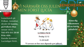 Lusselunch med jultallrik på Folkets Hus