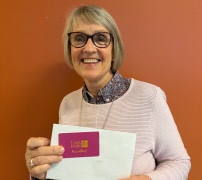 Ing-Marie Hellström vann ett presentkort på 1000 kr på Tuna Park i rekryteringslotteriet