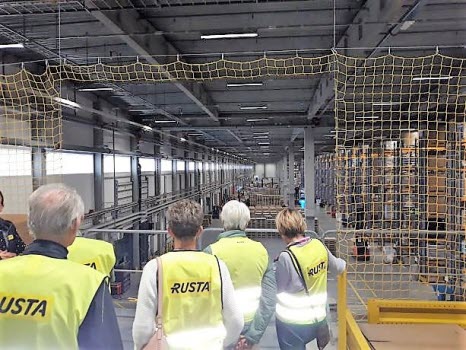 Studiebesök på Rustas lager i Norrköping