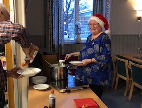 Månadsmöte med julmat