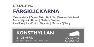 SPF Färgklickarna kommer att visa sin konst på Konsthyllan, Kulturhuset 2-25 april