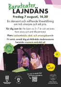 Barnteater Lajndäns Fredag 7 augusti kl. 14.30