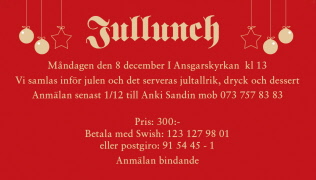 Inbjudan till årets jullunch