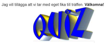 Veteranquiz nu på onsdag 22/4 kl 14:00
