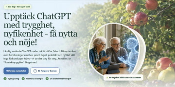 Upptäck ChatGPT med trygghet, nyfikenhet - få nytta och nöje! Hindås 14 och 28 september.