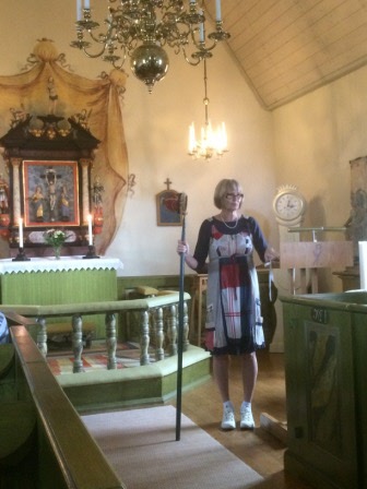 Ann-Margreth Dicander presenterade kyrkan på ett trevligt och initierat sätt