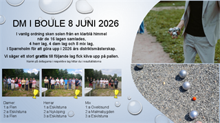Från SPF Sörmlandsdistriktets DM i Boule den  8 juni