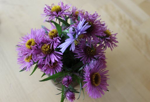 Lila blombukett