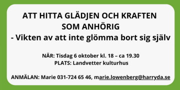 Tisdag 6 oktober: "HITTA GLÄDJEN..."