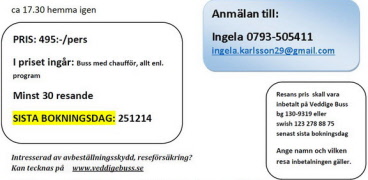 PRO Varberg inbjuder SPF Varberg till två resor under våren 2026